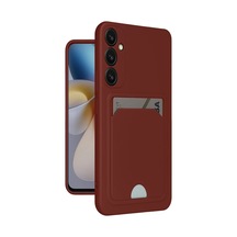 Newface Samsung Galaxy A55 5g Kılıf Kelvin Kartvizitli Silikon - Bordo