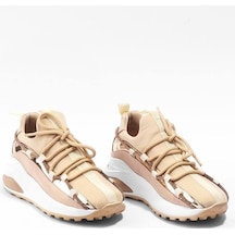 Paris Bej İnce Şerit Taş Detaylı Sneaker Lj694-bej Bej