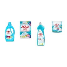 Aquabor Doğal Mineralli Sıvı Renkliler + 4 Kg Renkliler + Elde Bulaşık + Tablet 4 Lü Set
