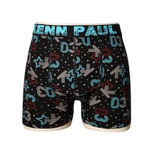 Kennpaul Büyük Beden Boxer Nefes Alan Pamuk Kumaş Özgün Tasarım Siyah - Turkuaz Kennpaul Büyük Beden Boxer Nefes Alan Pamuk Kumaş Özgün Tasarım Siyah - Turkuaz