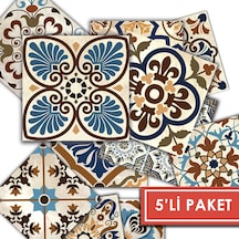 Kendinden Yapışkanlı Karma Fas Desenli Pvc Karo 10x10 Cm 5 Li Paket