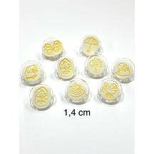 Bebek Düğmesi / Figürlü Model / 10 Adet /sarı/ - Bebek Arabası