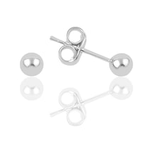 Gümüş 5 Mm Gümüş Top Küpe
