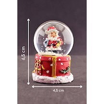 Noel Baba Temalı Mini Boy Işıklı Kar Küresi 6.5 Cm
