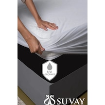 SUVAY %100 Pamuk Sıvı Geçirmez Fitted Alez Yatak Koruyucu Tek ve Çift Kişilik