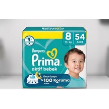 Prima Bebek Bezi 8 Beden 17+ Kg Xxx Large 54 Adet