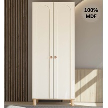 Papatya 2 Kapak Mdf Ayaklı Tasarım Gardırop Aytaşı