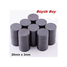 Dünya Magnet 200 Adet 20x3 Büyük Yuvarlak Ferrit Mıknatıs -kokulu Taş-nişan Süsleme Mıknatısı 2