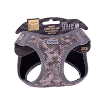 Doggie Havalı Dokuma Reflektör Serisi Küçük Irk Göğüs Tasması Kamuflaj 2XS-26-30Cm Kamuflaj
