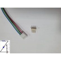 2,54Mm 4 Pin 2510 Kablolu Dişi Konnektör + 180D Erkek Pcb Tipi