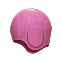 Wave Su Geçirmez Düz Renk Kulak Koruyucu Silikon Yüzme Bonesi, Renk: Gül Kırmızı Pembe