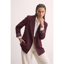 Barrels And Oıl Kadın Klasik Blazer Ceket - Mürdüm Mürdüm