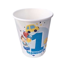 BARDAK KARTON 1 YAŞINDAYIM MAVİ 8oz PK:8