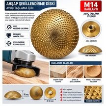 Ahşap Ve Plastik Raspalama Törpüsü M14-50mm Çap