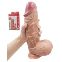 Erofoni Yeni Nesil Ultra Süper Realistik 24 CM Vantuzlu Kalın Büyük Dev Dildo Penis