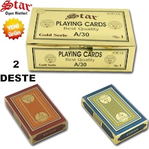 Iskambil Kağıdı Star Oyun 2 Li Set Gold Oyun Kağıdı
