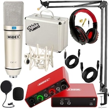 Midex Central-rd Pack-3 Stüdyo Kayıt Ekipmanları Glx-700rd Ses Kartı Cx1 Stüdyo Mikrofon