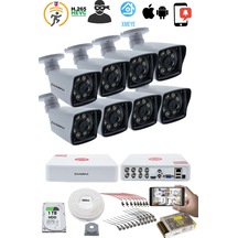 8 Kameralı Güvenlik Kamerası Seti - Kdj-8s-8w-kk-p-v1