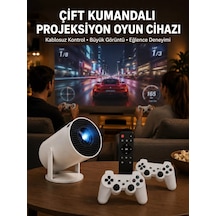 Kablosuz Mini Projeksiyon Cihazı Oyun Ve Film İçin Taşınabilir Ev Sineması Yeni Nesil