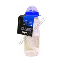 HSGL BOTTLE KIT MATARA ŞEFFAF 600 ml Siyah - Kırmızı