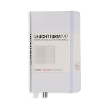 Leuchtturm1917 Not Defteri Cep Boy A6 , Sert Kapak, 187 Numaralandırılmış Sayfa, Kareli, Beyaz