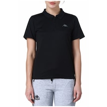 Kappa Kadın Siyah Polo Slim Fit T-Shirt