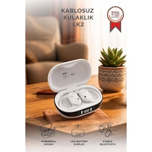 Premium Dijital Ekranlı Mobil Aksesuar İletişim Aracı Thinkplus Bluetooth Kulaklık Lk2 Beyaz