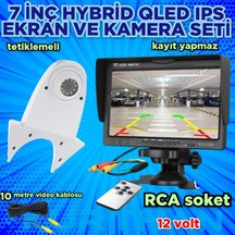 7'' Qled Ips Ekran Ve Beyaz Tepe Kamera Panelvan Uyumlu 12v