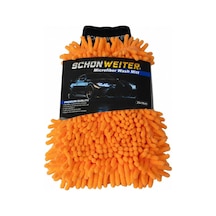Mikrofiber Çift Taraflı Oto Yıkama Eldiveni Çizmez Yüksek Köpük Tutucu Schön Weiter