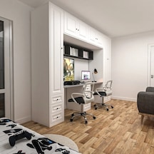 Mix Dolaplı Çalışma Masası Mdf Antrasit
