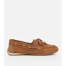 Hotiç Kadın Süet Deri Taba Comfort Günlük Loafer