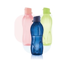 Eco Şişe 500 Ml 3'lü Set - Kolay Açılır Kapaklı Kutup Gecesi-pamuk Şeker-yaprak Yeşili Suluk Mavi