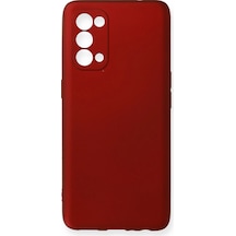 Newface - 819 - Oppo Reno 5 Pro Kılıf First Silikon - Ece-umay - - Bordo