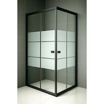 Durul Duşakabin Kare Siyah Kumlama Box Desen Siyah