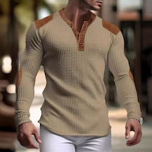 Novahub 3d Nefes Alabilir Erkek Günlük Sweatshirt Sonbahar V Yaka Düğmeli Üst Moda Erkek Tişörtü Haki - 2xl Haki Novahub 3d Nefes Alabilir Erkek Günlük Sweatshirt Sonbahar V Yaka Düğmeli Üst Moda Erkek Tişörtü Haki - 2xl Haki