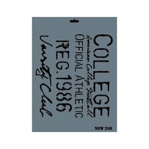 New Seri N-208 Stencil 35x25 Cm