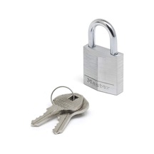 9130eurdcc Anahtarlı Alüminyum Asma Kilit, Gri, 3 X 5,2 X 1,6 Cm