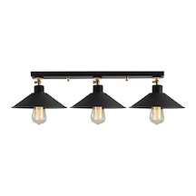Rys Retro Metal Dekoratif Tavan Plofyoner Mafsallı 3 Lü Sıralı Avize En:60 Cm Beyaz