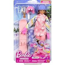 Barbie Snowboard Sporcusu Oyun Seti Jkf78 Açık Pembe