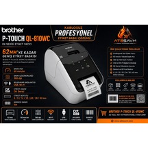 Brother P-touch Ql-810wc 62mm E Kadar Baskı Dk Serisi Usb Wi-fi Etiket Yazıcı
