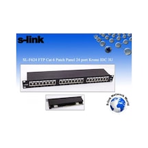 S-Lınk Sl-F624 Cat6 Patch Panel. 24-Port.  Utp.1U