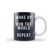 Running Wake Up Run The World Repeat Kupa Bardak Porselen Karışık