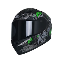 Motoanl Motosiklet Mini Çocuk Full Face Ce Sertifikalı Kapalı Kask Siyah