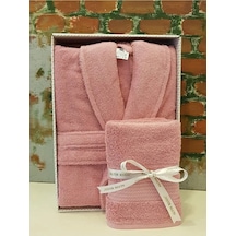Colourist Şalyaka Bornoz Baş Havlusu- Pembe Pembe