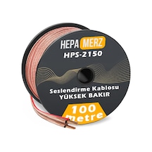 Hepa Merz HPS-2150 Bakır Ses Hoparlör Kablosu 2x1.5 mm 100 Mt.