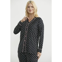 Sementa Biyeli Gömlek Model Pijama Takım - Siyah Siyah