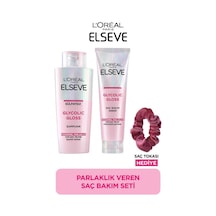 Elseve Glycolic Gloss Mükemmel Parlaklık Şampuan 200 ML + Saç Kremi 150 ML + Saç Tokası
