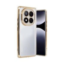 Xiaomi Redmi Note 14 Pro 4g Uyumlu Kılıf Lensli Silikon - Gold