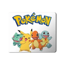 Pokemon Pikachu Bulbasaur Charmender Squirtle Baskılı Mousepad Mouse Pad