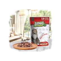 Pouch Biftekli Jelli Kedi Yaş Maması, 100 G